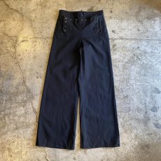 画像1: U.S NAVY SAILOR WOOL BLACK PANTS / W30 (1)