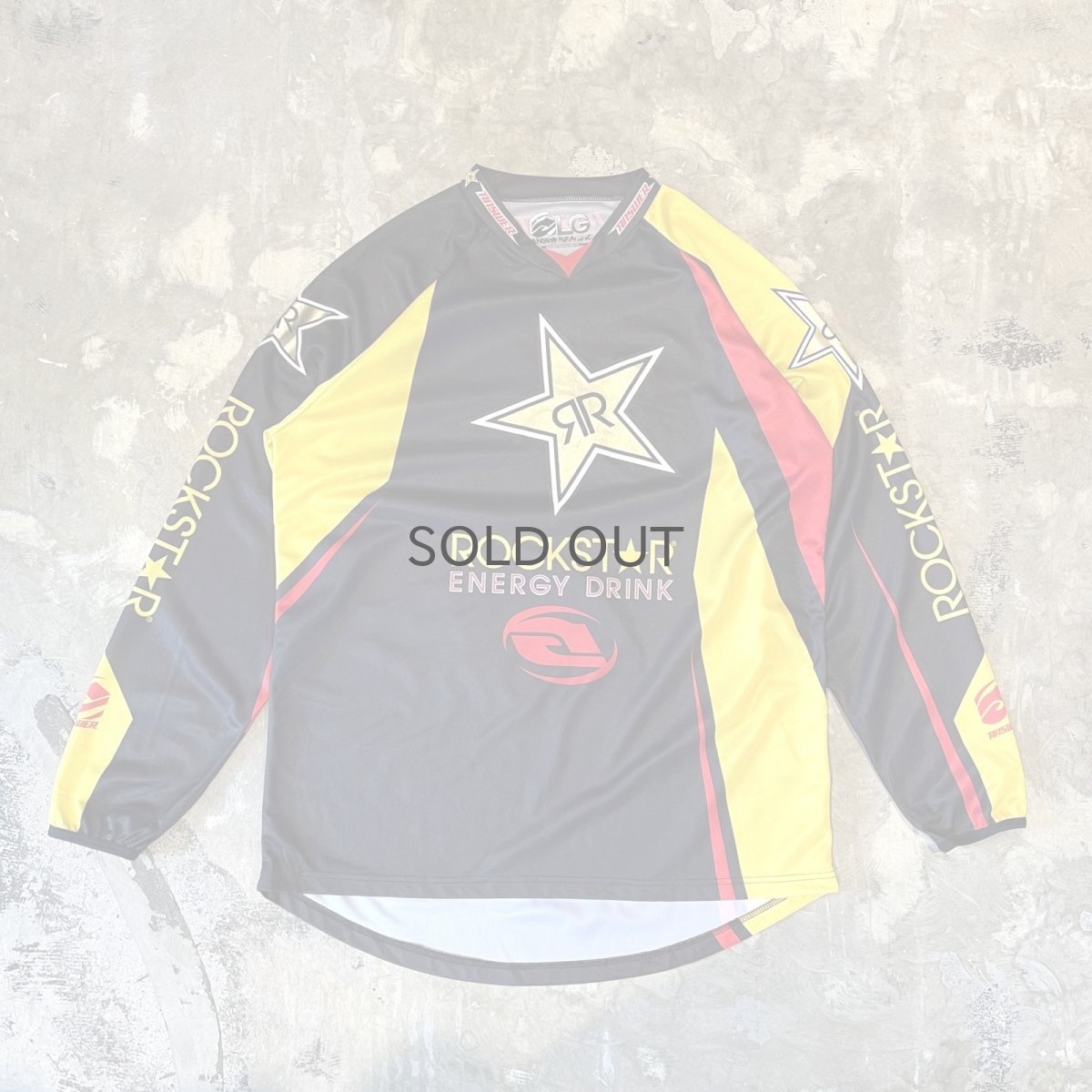 画像1: "ROCKSTAR" FRONT PRINTED MOTORCYCLE L/S SHIRT / Mens XL (1)