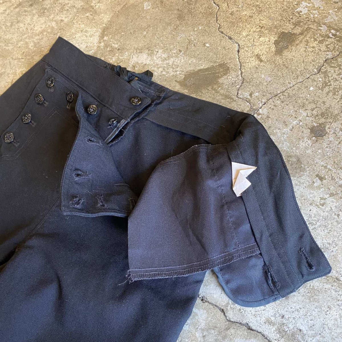 画像6: U.S NAVY SAILOR WOOL BLACK PANTS / W30 (6)
