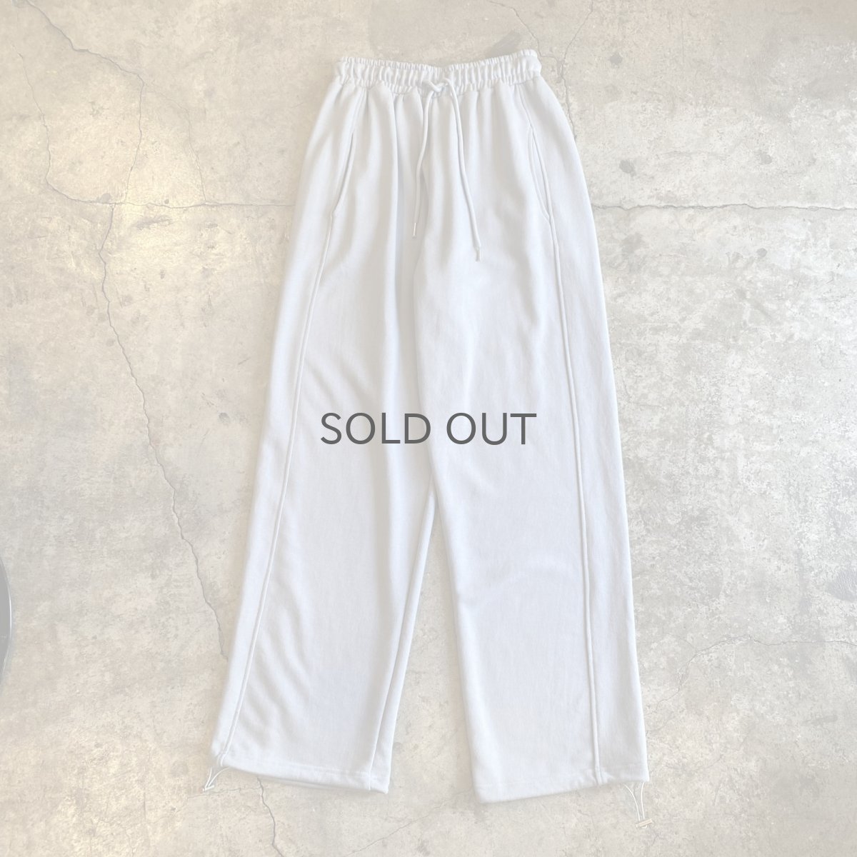 画像1: LIGHT BLUE COLOR DESIGN SWEAT PANTS / FREE~W34 (1)