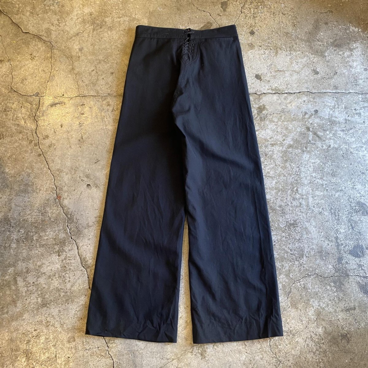 画像2: U.S NAVY SAILOR WOOL BLACK PANTS / W30 (2)