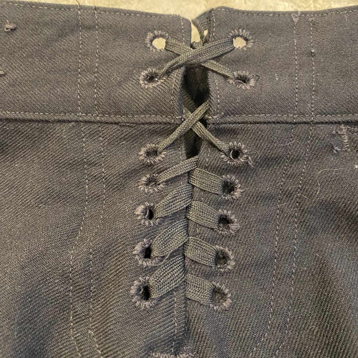 画像8: U.S NAVY SAILOR WOOL BLACK PANTS / W30 (8)