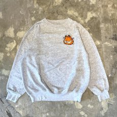 画像1: 90's "GARFIELD" ONE POINT EMBROIDERY SWEAT / Mens L (1)