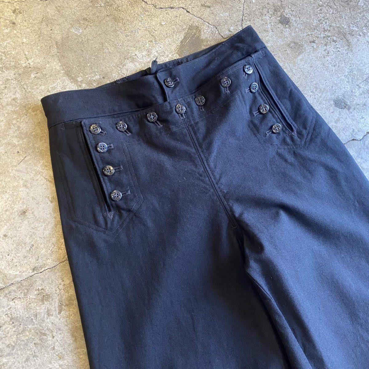 画像3: U.S NAVY SAILOR WOOL BLACK PANTS / W30 (3)