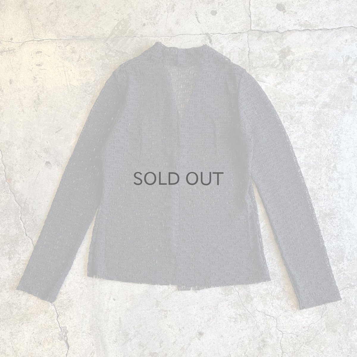 画像2: BLACK COLOR MESH DESIGN  L/S SHIRT / Ladies M (2)