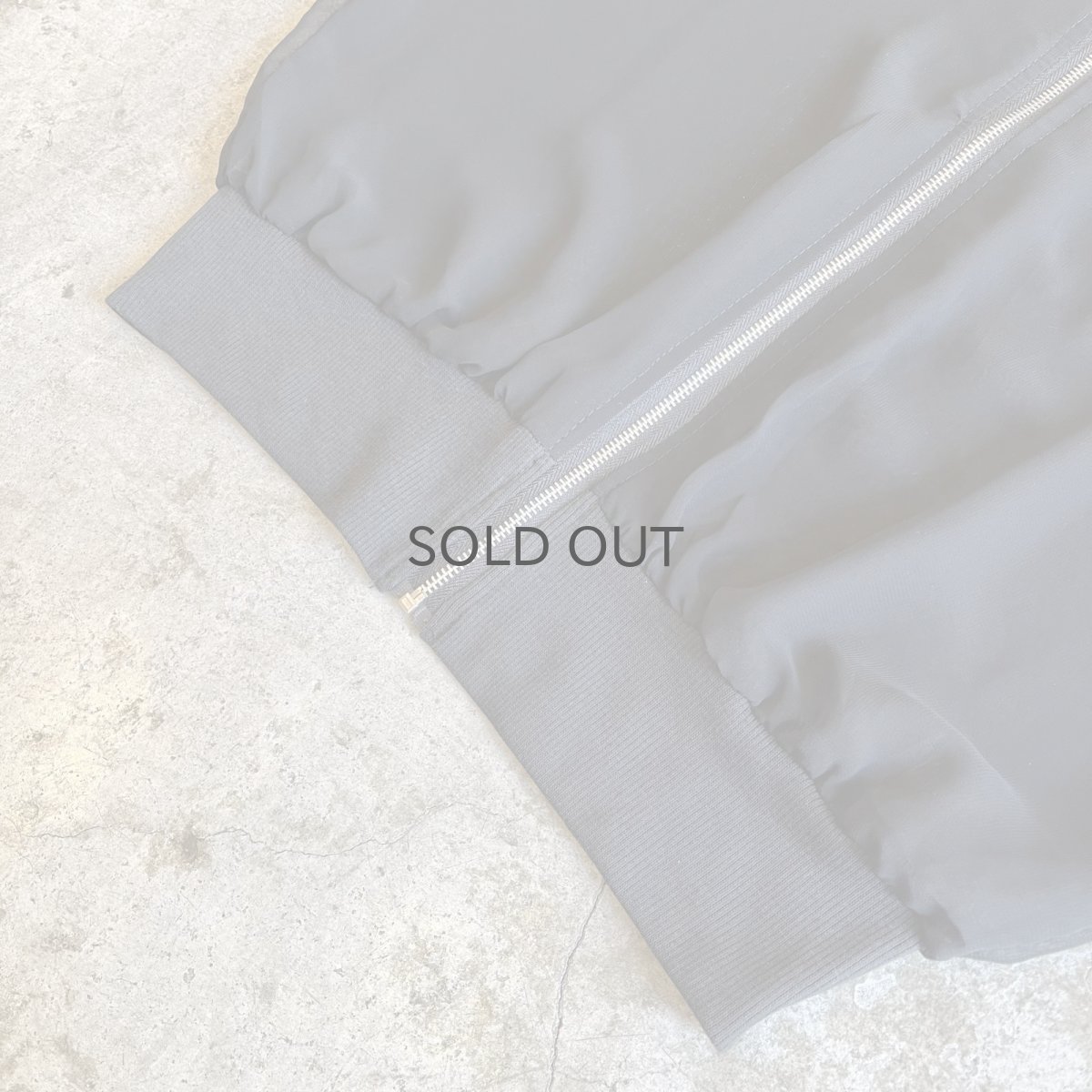 画像4: BLACK COLOR SHEER ZIP UP DESIGN JACKET / Ladies M (4)