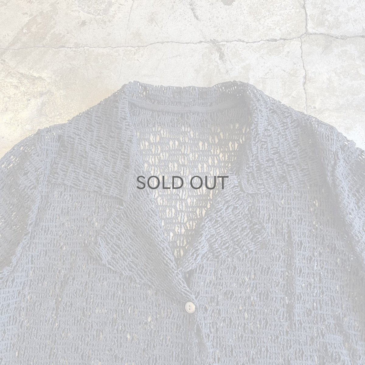 画像8: BLACK COLOR MESH DESIGN  L/S SHIRT / Ladies M (8)