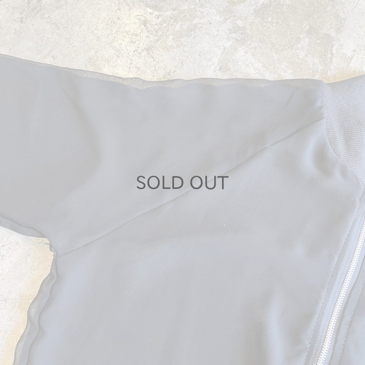 画像9: BLACK COLOR SHEER ZIP UP DESIGN JACKET / Ladies M (9)