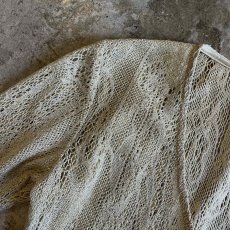画像8: DOWN FRINGE DESIGN GOLD GLITTER COLOR CROCHET CARDIGAN / Ladies S (8)