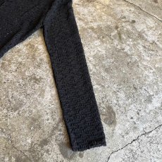 画像7: BLACK COLOR MESH DESIGN  L/S SHIRT / Ladies M (7)