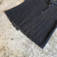画像4: BLACK COLOR MESH DESIGN  L/S SHIRT / Ladies M (4)