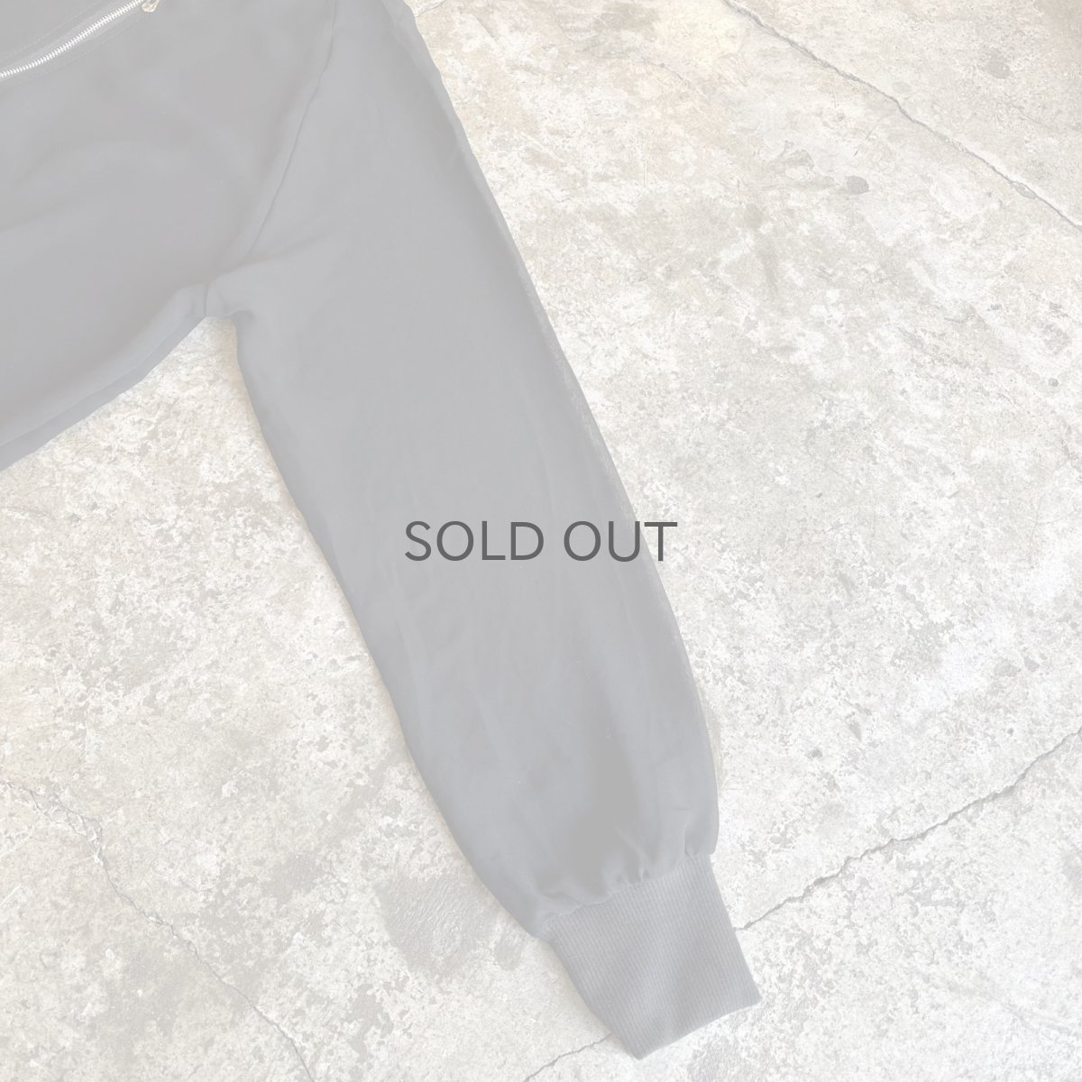 画像6: BLACK COLOR SHEER ZIP UP DESIGN JACKET / Ladies M (6)