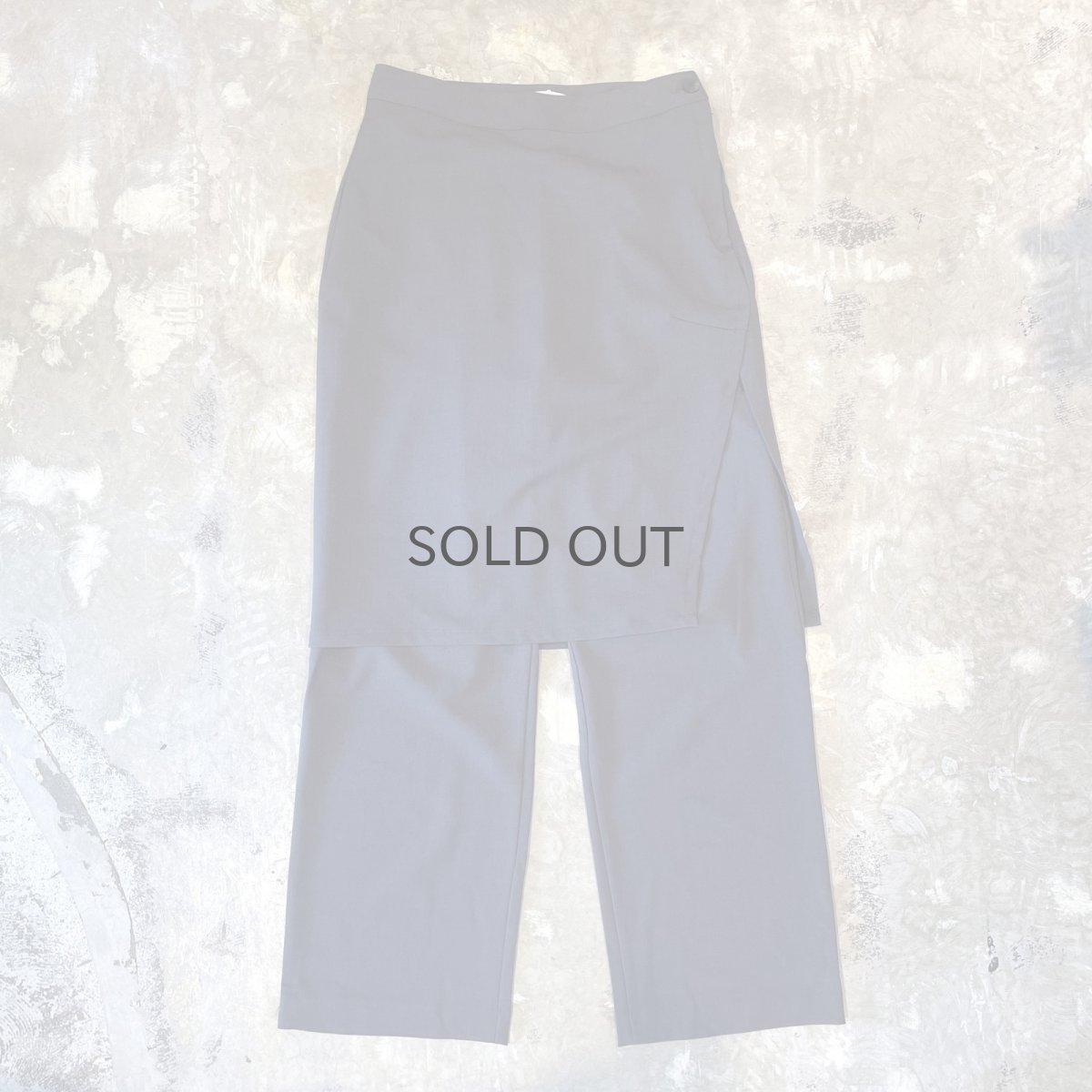 画像1: 【WONDERGROUND】SIDE SLIT SKIRT LAYERED SLACKS / OS (1)