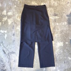 画像1: 【WONDERGROUND】SIDE SLIT SKIRT LAYERED SLACKS / OS (1)