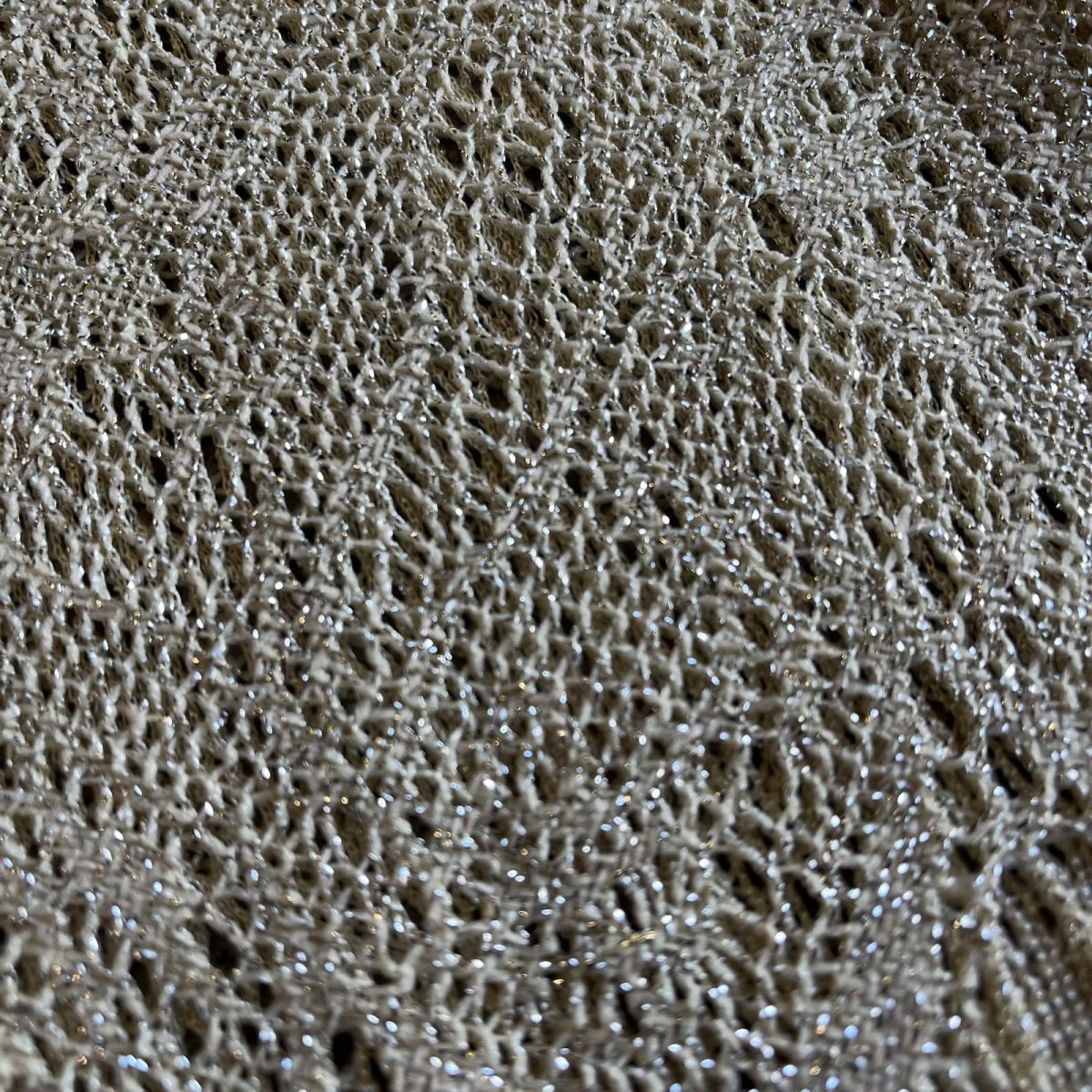 画像10: DOWN FRINGE DESIGN GOLD GLITTER COLOR CROCHET CARDIGAN / Ladies S (10)