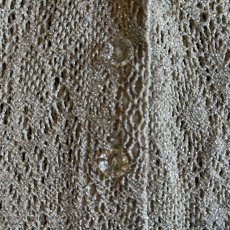 画像9: DOWN FRINGE DESIGN GOLD GLITTER COLOR CROCHET CARDIGAN / Ladies S (9)