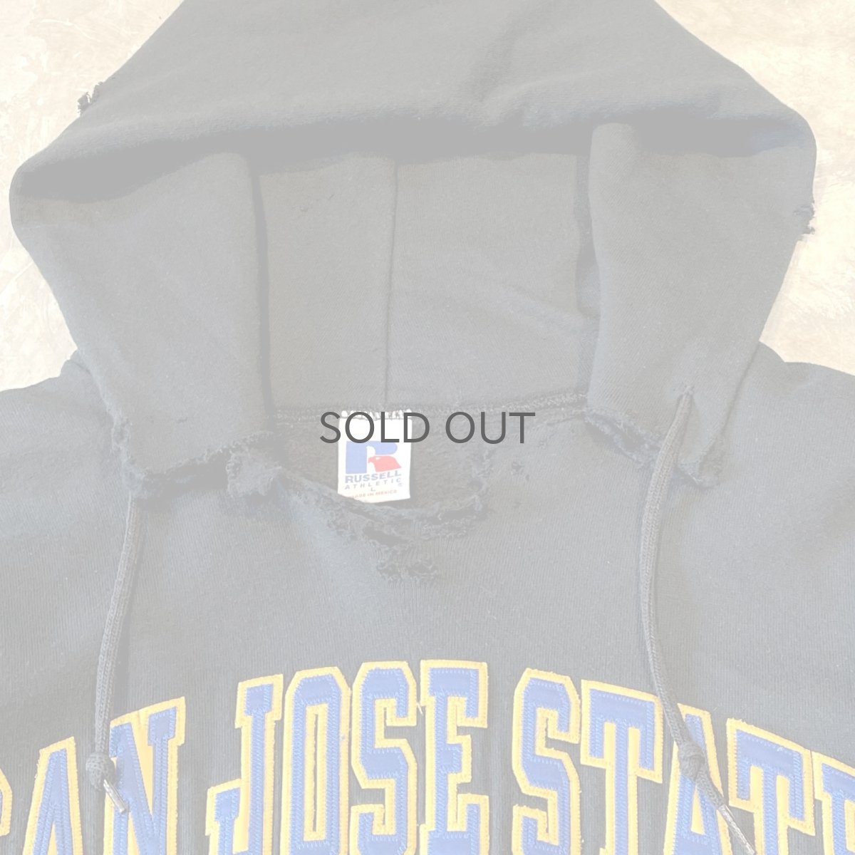 画像10: 【RUSSELL】CRASH DAMAGE HOODIE SWEAT / Mens L (10)