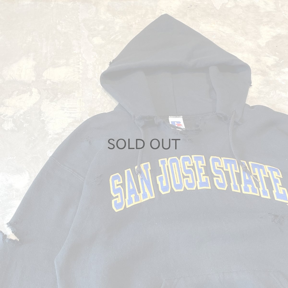 画像3: 【RUSSELL】CRASH DAMAGE HOODIE SWEAT / Mens L (3)