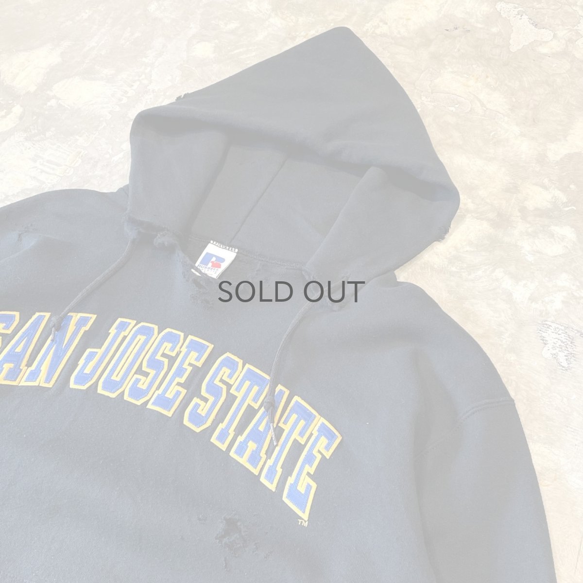 画像4: 【RUSSELL】CRASH DAMAGE HOODIE SWEAT / Mens L (4)