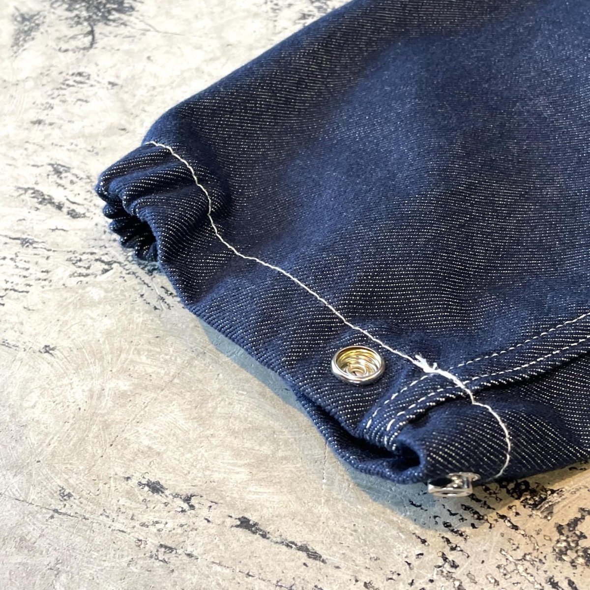 画像7: DOUBLE ZIP DENIM HOODIE JACKET / Mens XL (7)