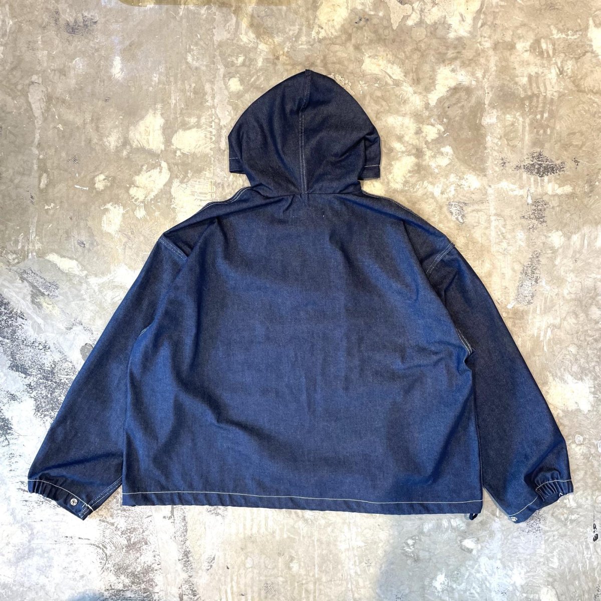 画像2: DOUBLE ZIP DENIM HOODIE JACKET / Mens XL (2)