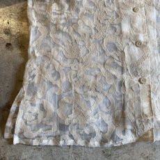 画像5: ALL OVER PATTERN DESIGN SHEER L/S SHIRT / Ladies L (5)