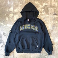 画像1: 【RUSSELL】CRASH DAMAGE HOODIE SWEAT / Mens L (1)