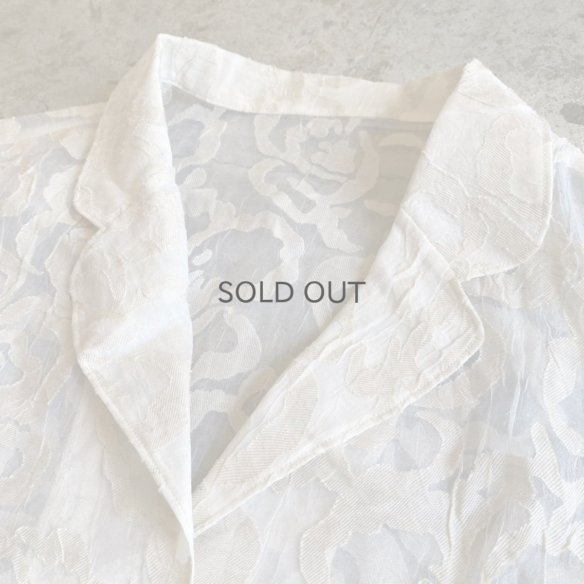 画像7: ALL OVER PATTERN DESIGN SHEER L/S SHIRT / Ladies L (7)