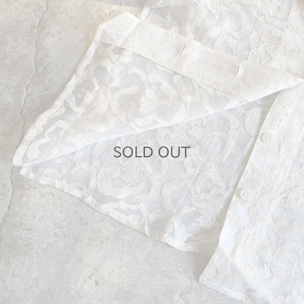 画像8: ALL OVER PATTERN DESIGN SHEER L/S SHIRT / Ladies L (8)