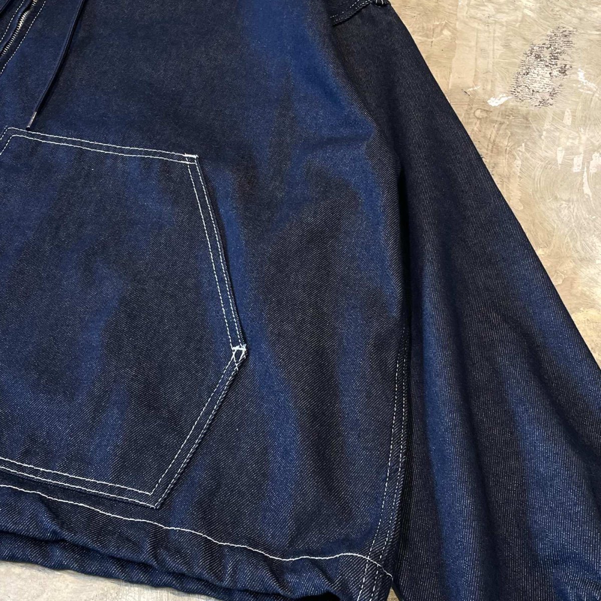 画像6: DOUBLE ZIP DENIM HOODIE JACKET / Mens XL (6)