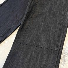 画像6: 【WONDERGROUND】DOUBLE KNEE WIDE SILHOUETTE DENIM PANTS / BLACK / OS (6)