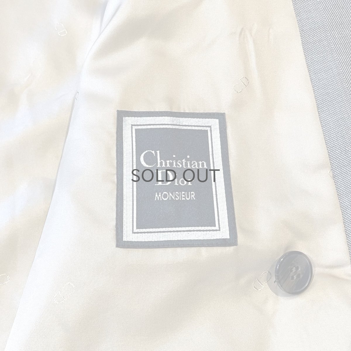 画像10: 【CHRISTIAN DIOR】GOLD LINER DOUBLE BREASTED TAILORED JACKET / Mens L (10)