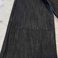 画像7: 【WONDERGROUND】DOUBLE KNEE WIDE SILHOUETTE DENIM PANTS / BLACK / OS (7)