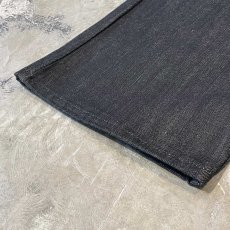 画像8: 【WONDERGROUND】DOUBLE KNEE WIDE SILHOUETTE DENIM PANTS / BLACK / OS (8)