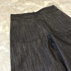 画像9: 【WONDERGROUND】DOUBLE KNEE WIDE SILHOUETTE DENIM PANTS / BLACK / OS (9)