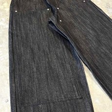 画像5: 【WONDERGROUND】DOUBLE KNEE WIDE SILHOUETTE DENIM PANTS / BLACK / OS (5)