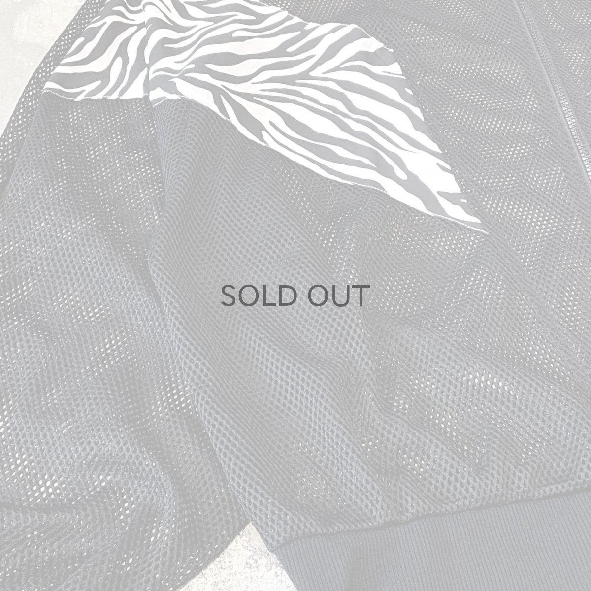 画像5: ZEBRA PATTERN SWITCHED ZIP UP MESH JACKET / Mens L (5)