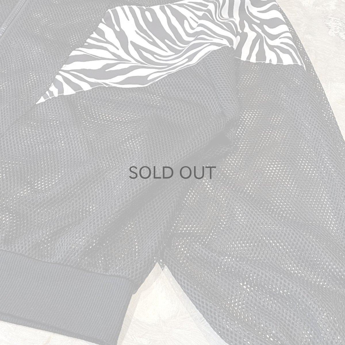 画像6: ZEBRA PATTERN SWITCHED ZIP UP MESH JACKET / Mens L (6)