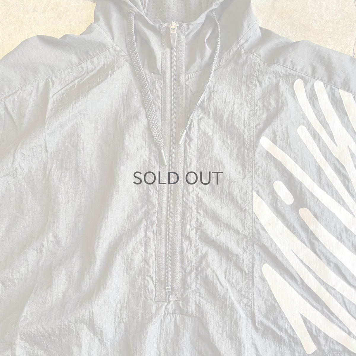 画像9: 【NIKE】POINT LOGO MESH DOCKING DESIGN HALF ZIP NYLON S/S HOODIE / Ladies XL(XXL) (9)