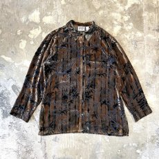 画像1: VELOUR×SHEER GRAPHIC PATTERN  L/S SHIRT / Mens M (1)