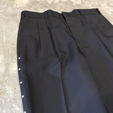 画像3: SIDE STUDS DECORATIVE BLACK COLOR SLACKS / W30 (3)