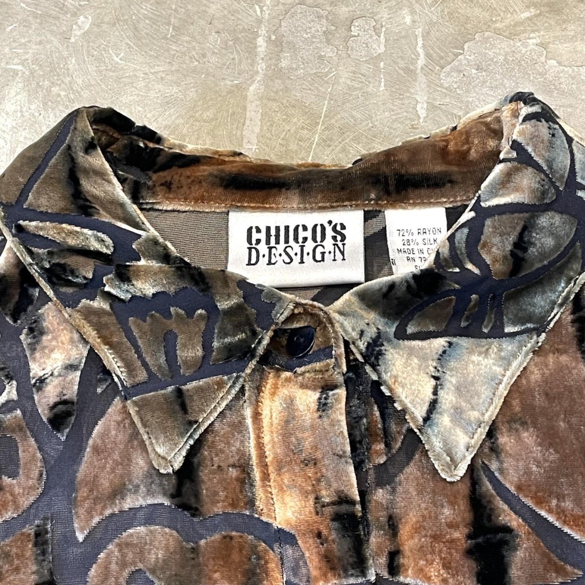 画像10: VELOUR×SHEER GRAPHIC PATTERN  L/S SHIRT / Mens M (10)