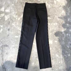 画像2: SIDE STUDS DECORATIVE BLACK COLOR SLACKS / W30 (2)