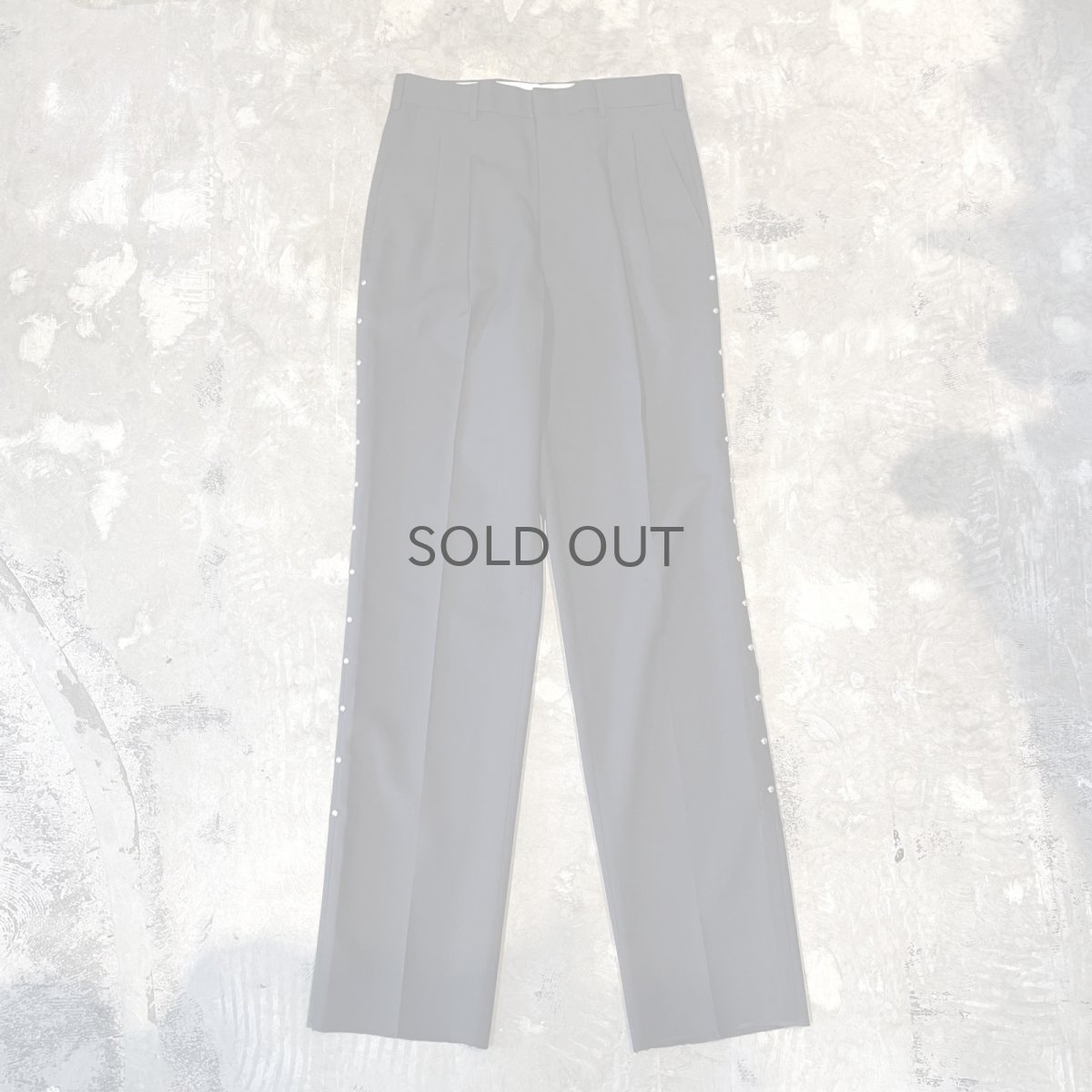 画像1: SIDE STUDS DECORATIVE BLACK COLOR SLACKS / W30 (1)