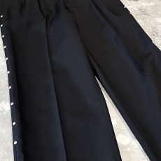 画像5: SIDE STUDS DECORATIVE BLACK COLOR SLACKS / W30 (5)