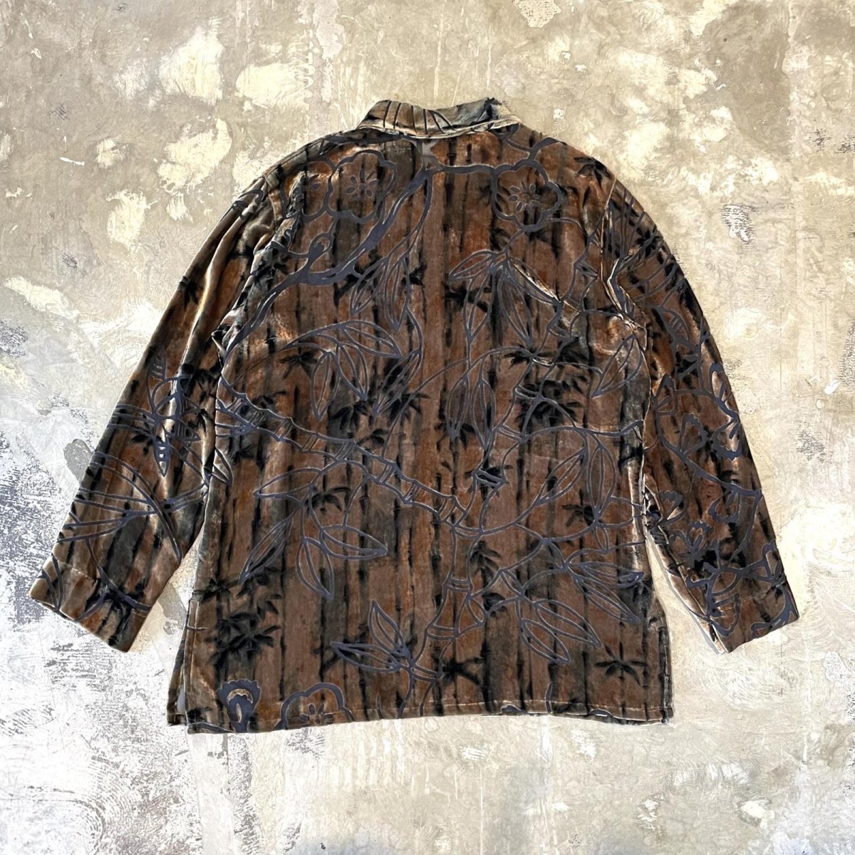 画像2: VELOUR×SHEER GRAPHIC PATTERN  L/S SHIRT / Mens M (2)