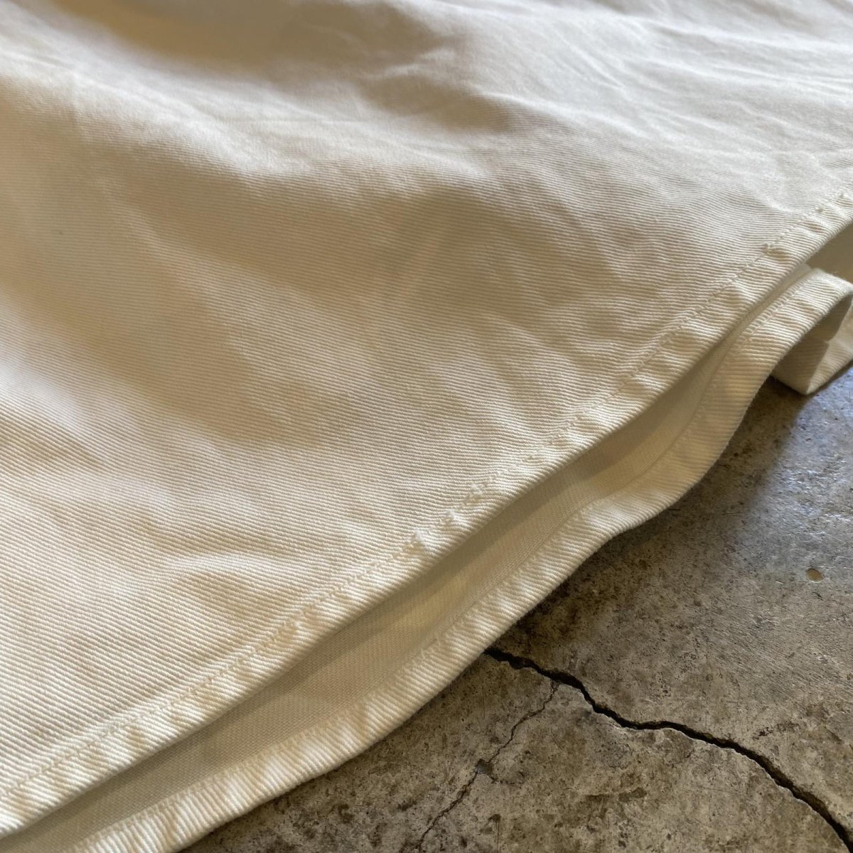 画像10: 2WAY SUSPENDER DESIGN WHITE DENIM FLARE SKIRT / W25~W30 (10)