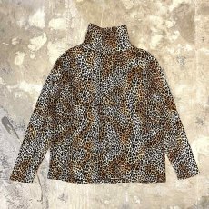 画像2: ALL OVER LEOPARD PATTERN HI NECK L/S TOPS / Mens L (2)
