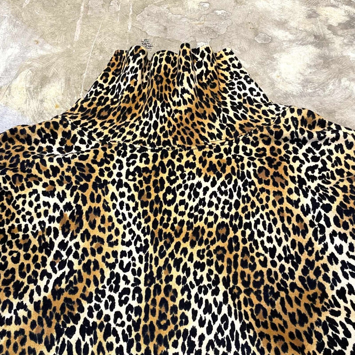 画像10: ALL OVER LEOPARD PATTERN HI NECK L/S TOPS / Mens L (10)