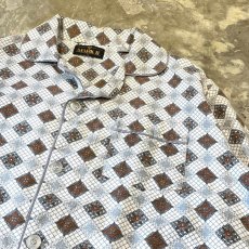 画像4: ALL OVER PATTERN OPEN COLLAR L/S PAJAMA SHIRT / Mens L (4)
